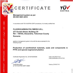 Fluorocarbon Polymers S.R.L. ISO 9001:2015